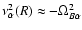 $\nu_{\alpha}^2(R) \approx -\Omega_{B\alpha}^2$