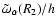 $\tilde{\omega}_\alpha(R_2)/h$