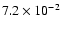 $7.2 \times 10^{-2}$