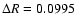$\Delta R =
0.0995$