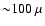 ${\sim} 100~\mu$