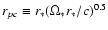 $r_{pc}\equiv r_\ast
(\Omega_\ast r_\ast /c)^{0.5}$