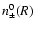 $n_{\pm}^{0}(R)$