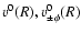 $v_{\pmz}^{0}(R),v_{\pm\phi}^{0}(R)$
