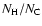 $N_{\rm H}/N_{\rm C}$