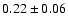 $0.22\pm0.06$