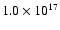 $1.0\times10^{17}$