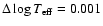 $\Delta \log T_{\rm eff} = 0.001$