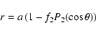 \begin{displaymath}r = a\left(1 - f_2 P_2(\cos\theta)\right)
\end{displaymath}