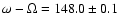 $\omega - \Omega = 148.0\pm0.1$