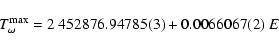 \begin{displaymath}T_{\omega}^{\rm max} = 2~452876.94785(3) + 0.0066067(2)~E
\end{displaymath}