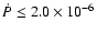 $\dot{P} \leq 2.0\times 10^{-6}$