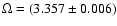 $\Omega = (3.357\pm0.006)$