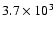 $3.7\times10^{3}$