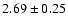 $2.69\pm 0.25$
