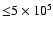 ${\leq}5\times10^{5}$