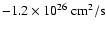 $-1.2\times 10^{26}{\rm ~ cm}^2/{\rm s}$