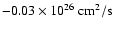 $-0.03\times 10^{26}{\rm ~ cm}^2/{\rm s}$
