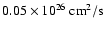 $0.05\times 10^{26}{\rm ~ cm}^2/{\rm s}$