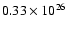 $0.33\times 10^{26}$