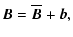 $\displaystyle \vec{B} = \overline{\vec{B}} + \vec{b},$