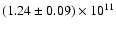 $(1.24\pm0.09)\times 10^{11}$