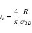 \begin{displaymath}t_{\rm c} = \frac{4}{\pi}
\frac{R}{\sigma_{3D}}
\end{displaymath}
