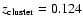 $z_{\rm cluster}=0.124$