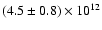 $(4.5\pm0.8)\times 10^{12}$
