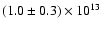 $(1.0\pm0.3)\times 10^{13}$