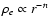 $\rho_e
\propto r^{-n}$