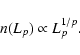 \begin{displaymath}n(L_p) \propto L_p^{1/p}.
\end{displaymath}