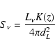 \begin{displaymath}S_\nu = {L_\nu K(z) \over 4\pi d_L^2}
\end{displaymath}