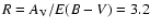 $R=A_{\rm V}/E(B-V)=3.2$