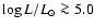 $\log L/L_{\odot} \ga 5.0$