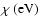 $\chi~(\mbox{eV})$