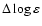 $\Delta \log \varepsilon$