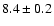 $ 8.4 \pm0.2$
