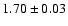$1.70\pm0.03$