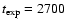 $t_{\rm exp}=2700$