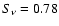 $S_\nu=0.78$