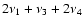 $2\nu_1 + \nu_3 + 2\nu_4$