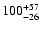 $\rm 100^{+57}_{-26}$