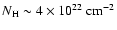$N_{\rm H} \sim 4\times 10^{22}~
{\rm cm}^{-2}$
