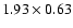 $1.93 \times 0.63$