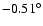 $-0.51^\circ$