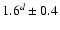 $1.6^{d} \pm 0.4$