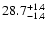 $\rm 28.7^{+1.4}_{-1.4}$