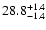 $\rm 28.8^{+1.4}_{-1.4}$