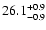 $\rm 26.1^{+0.9}_{-0.9}$
